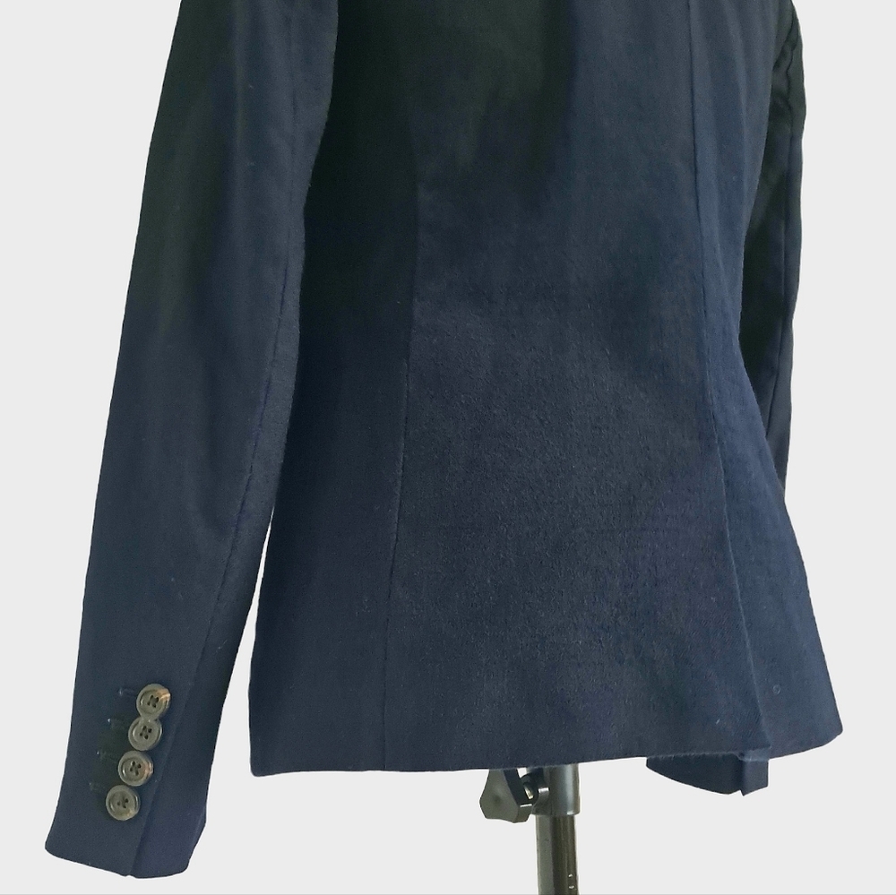 SOLD J. Crew Regent Wool blend navy blue Flannel preppy office blazer Jacket 4 - Picture 11 of 17